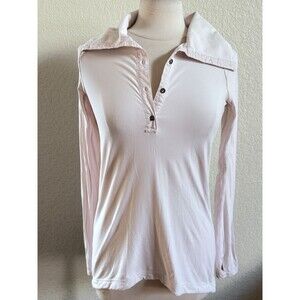 Lululemon Women’s Pedal Power Long Sleeve Pullover Top Light Pink 6 Outdoor Gym